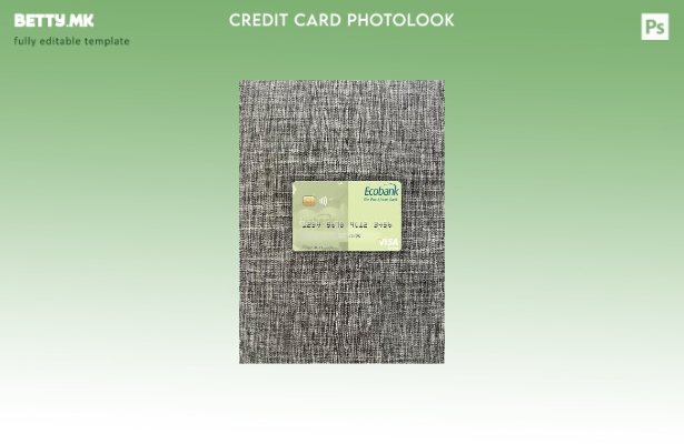 модерен стил Гана Ecobank Гана виза дебитна картичка photolook преден шаблон